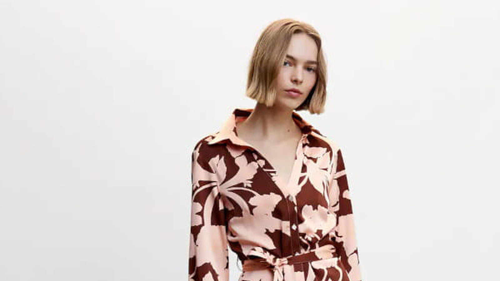 Robe chemisier imprimée Mango 