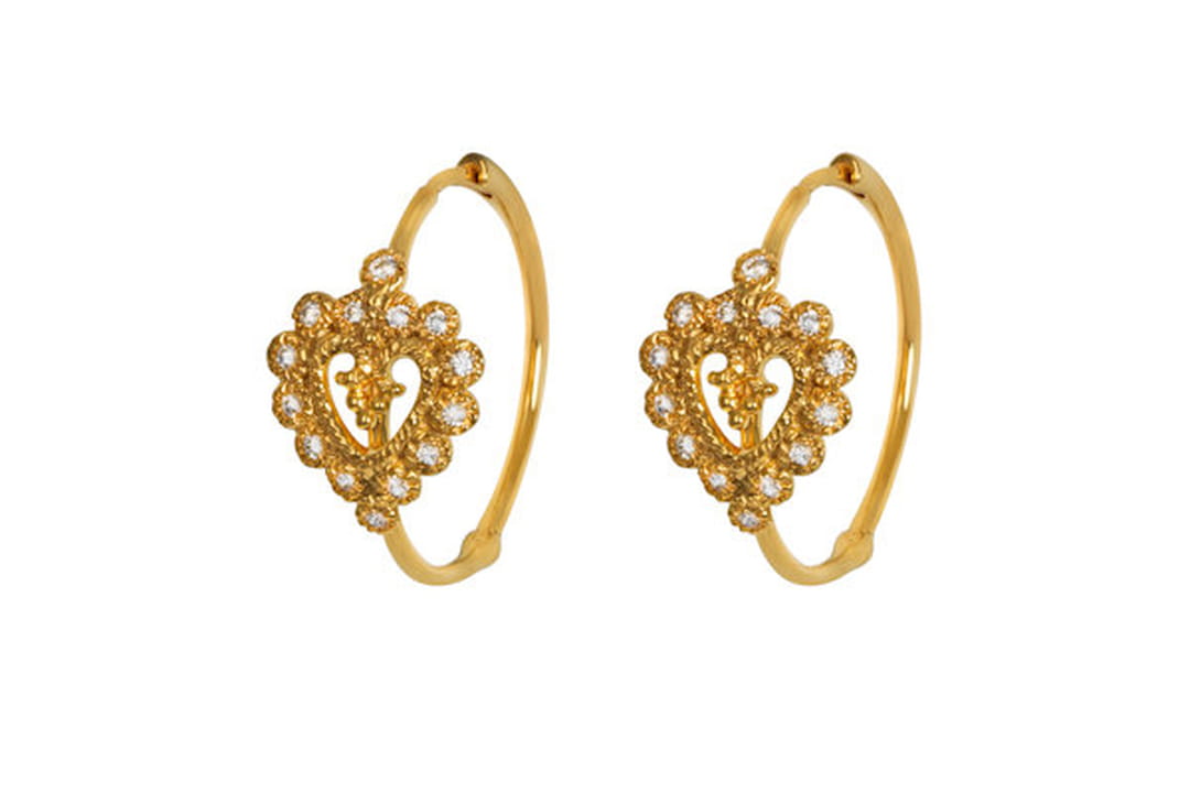 Boucles D'oreilles Pendantes Coeurs Orange Vif - Style Pop Années 80 - Fait Main En France