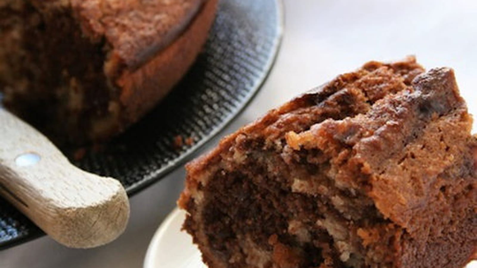Gâteau marbré chocolat-orange, bio, sans gluten et sans oeufs