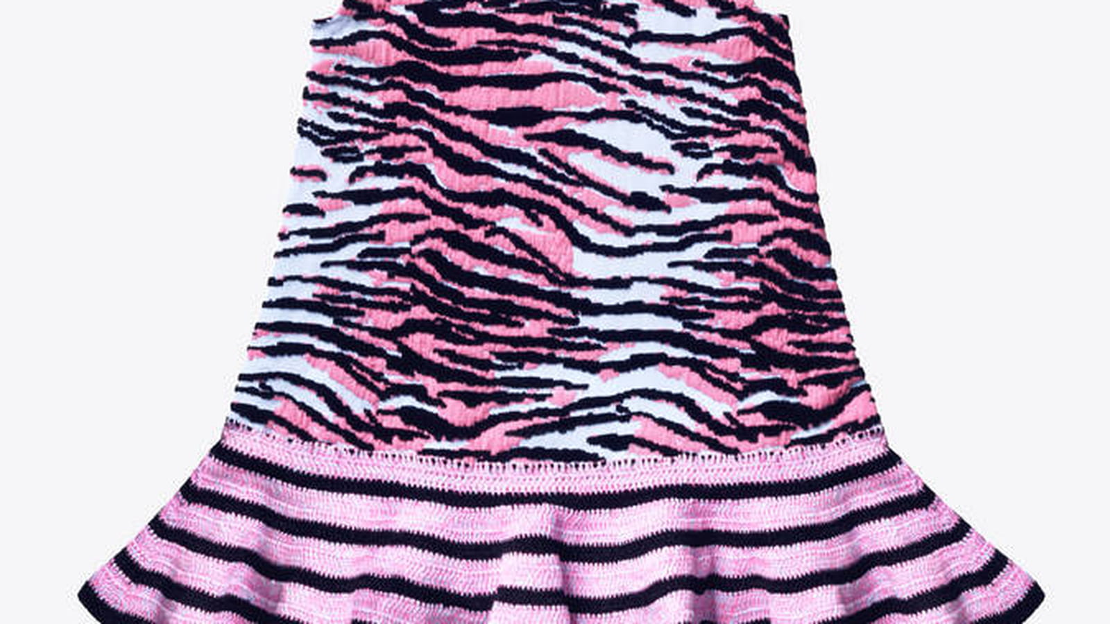 Robe rose zébrée
