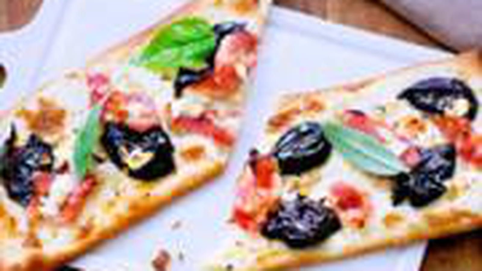 Pizza bacon et pruneaux