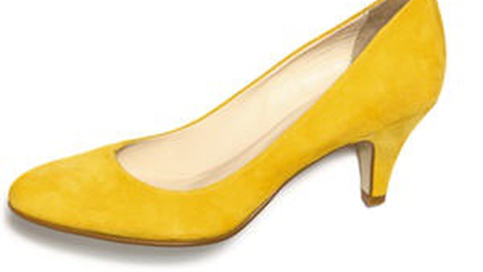 Escarpins jaunes des Galeries Lafayette