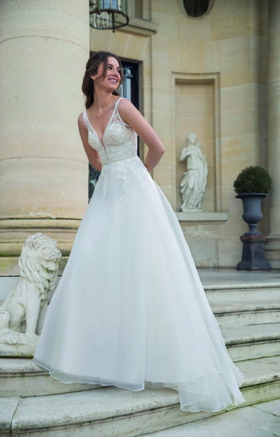 Robe de mari&eacute;e Dominique, Pronuptia 2022
