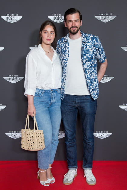 Marie-Ange Casta et Marc-Antoine Lebret &agrave; l'avant-premi&egrave;re de "Top Gun&nbsp;: Maverick" &agrave; Paris, le 19&nbsp;mai