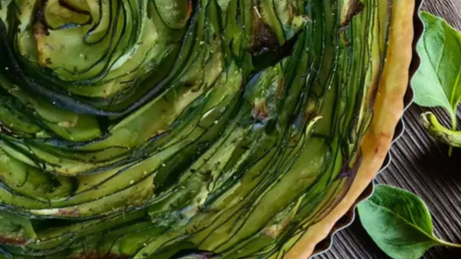 Tarte ruban aux 2 courgettes