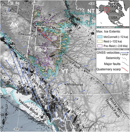 Physiographie et sismotectonique du territoire du Yukon. 