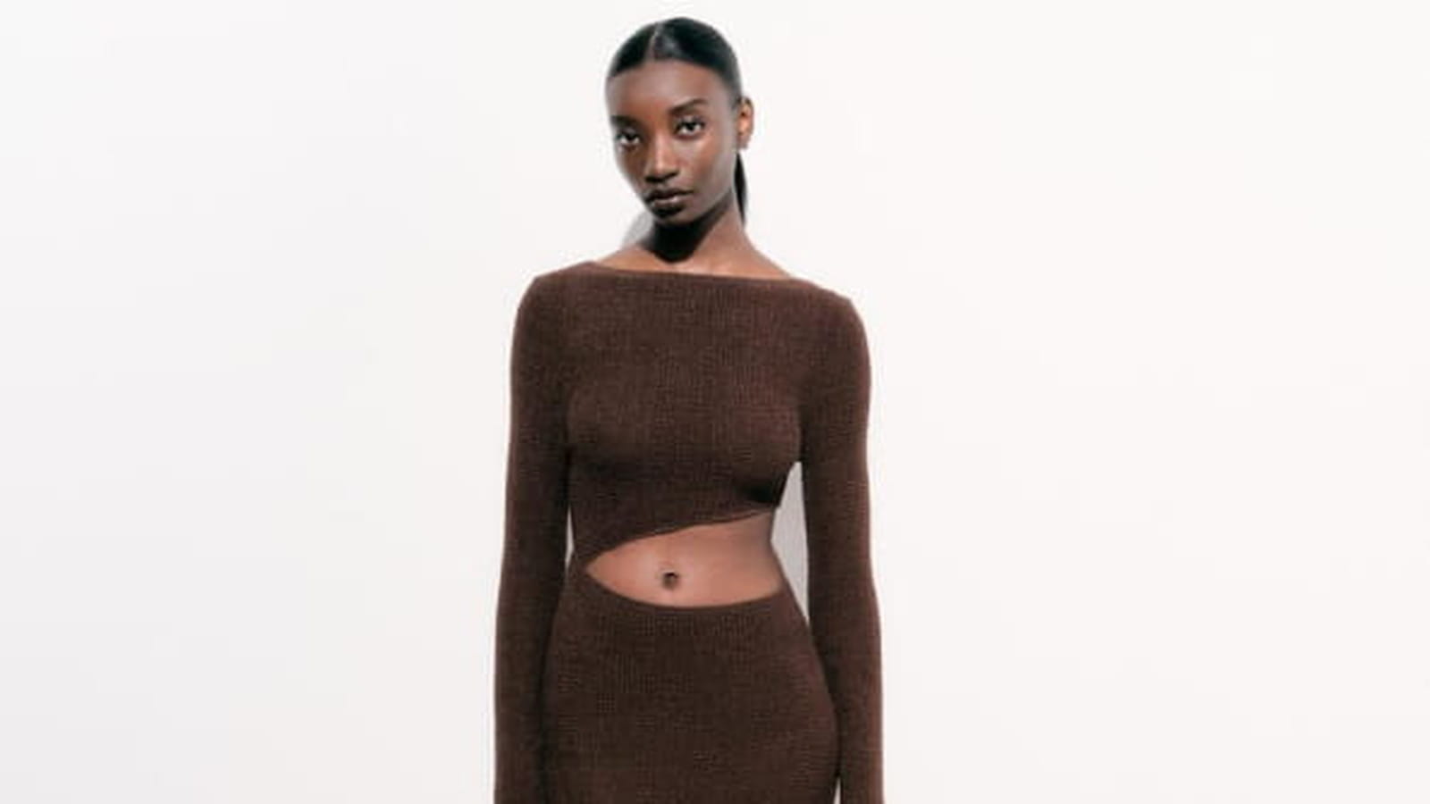 Robe à détail ajouré Zara