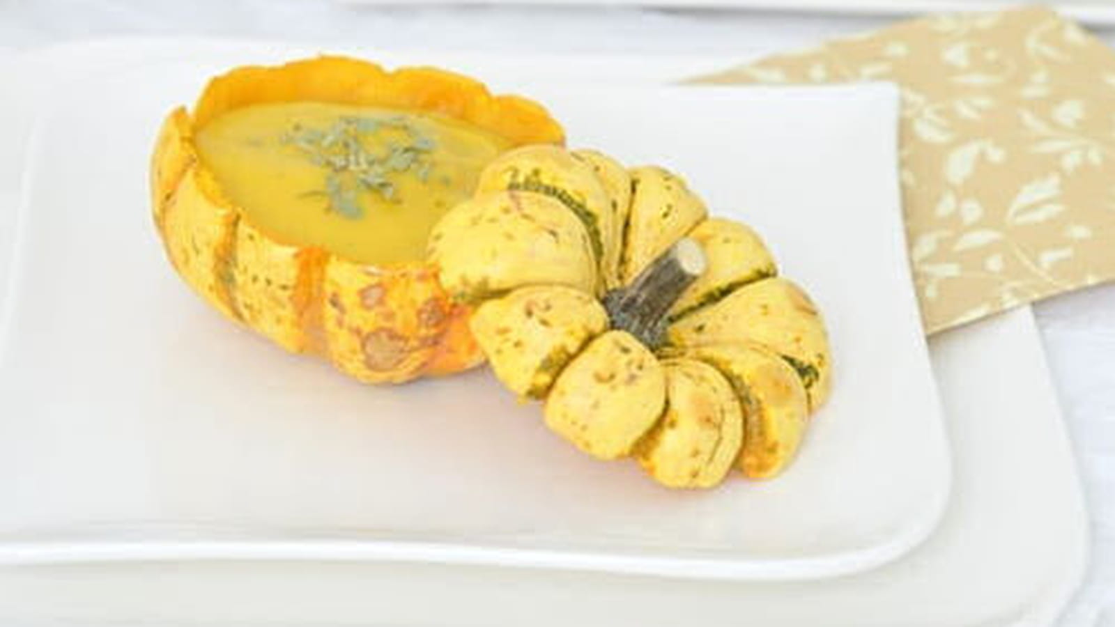 Velouté de courge patidou à l’estragon