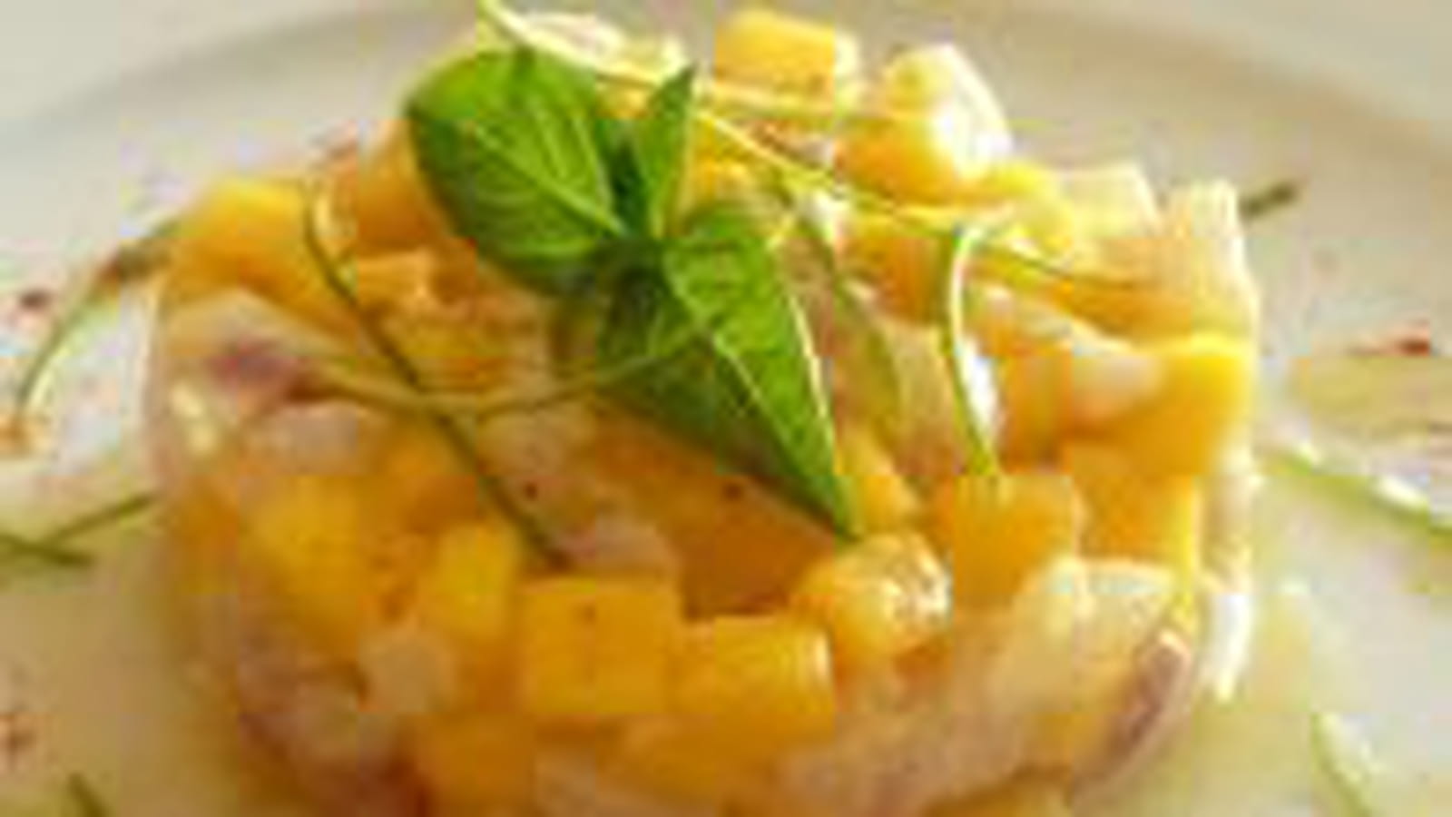 Tartare daurade mangue
