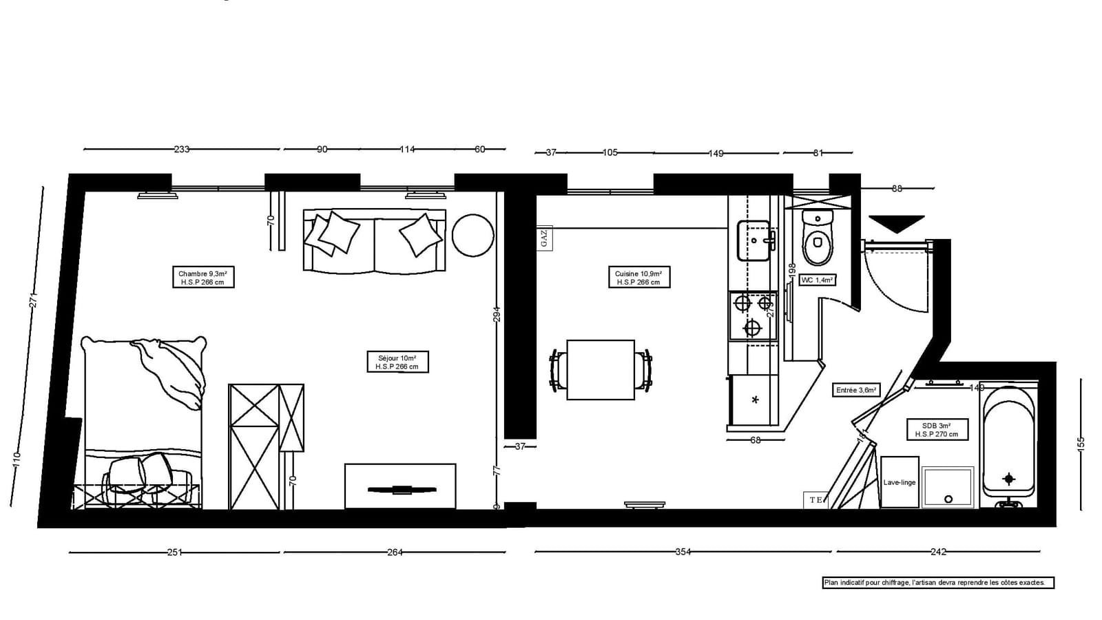 Plan avant travaux 