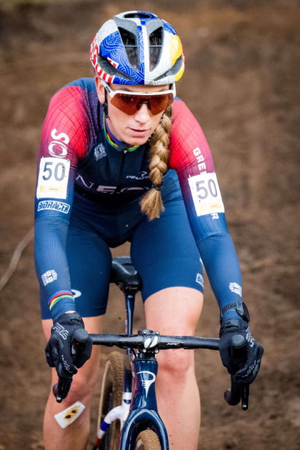 La cycliste Pauline Ferrand-Prévot en Belgique en 2022