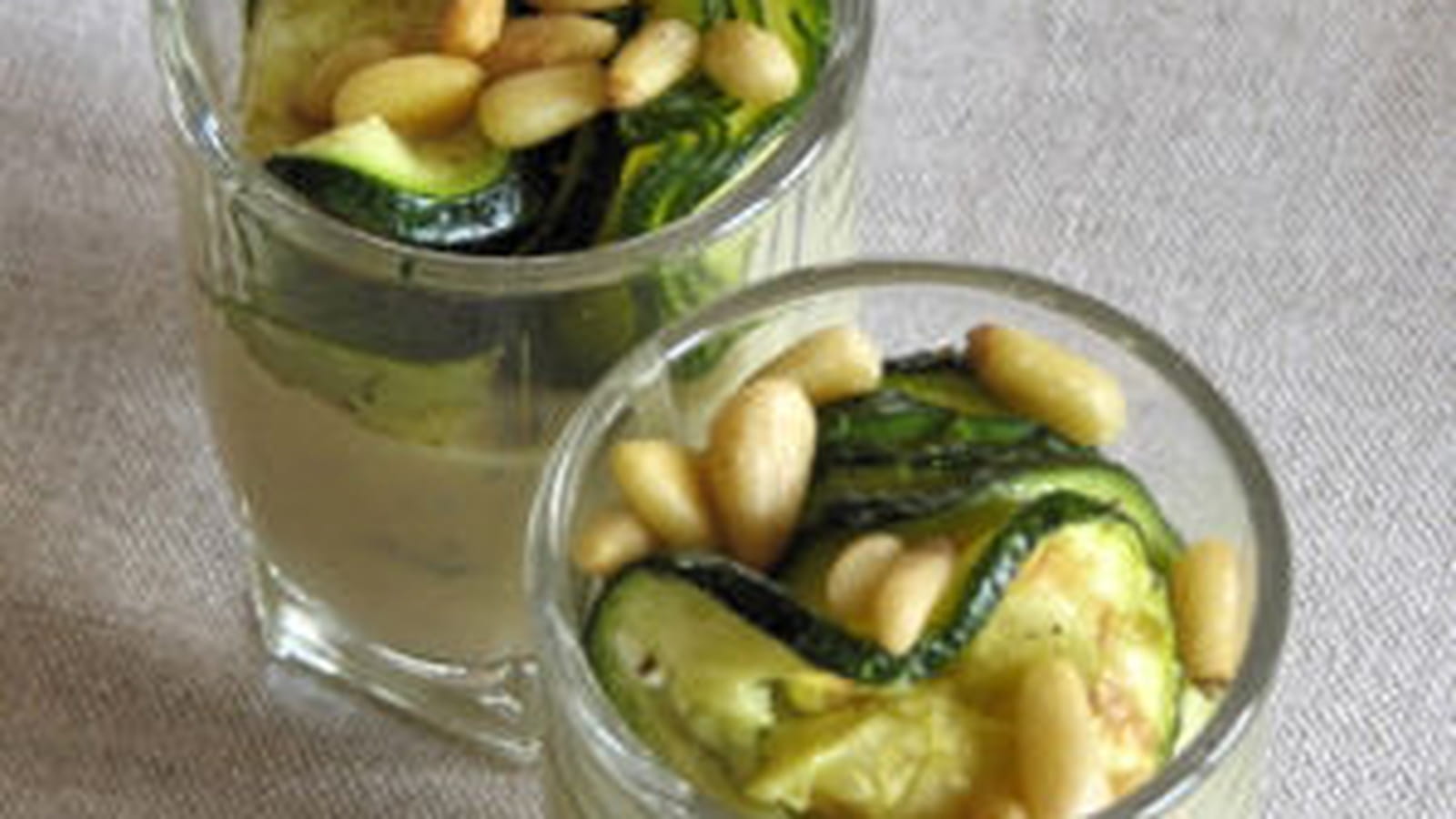 Verrines de courgettes