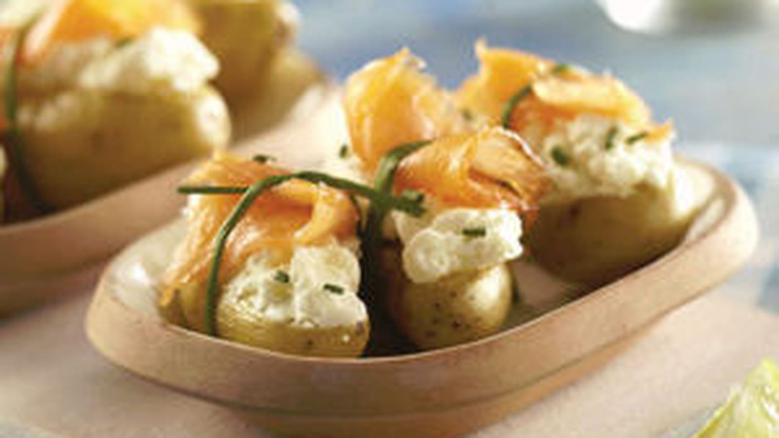 Bouchées de ratte au saumon fumé