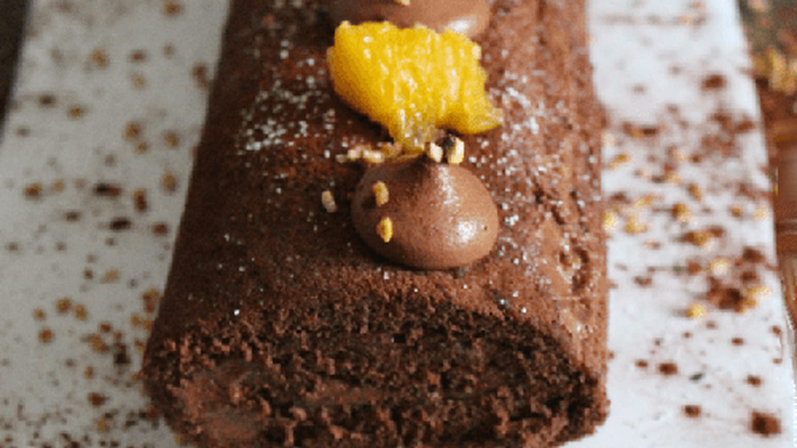 Roulé au chocolat et orange