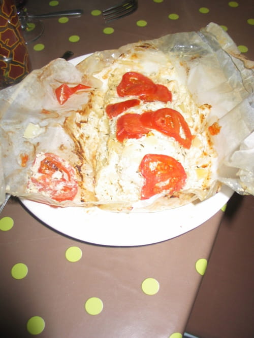 Papillotte de poulet à la noix de coco