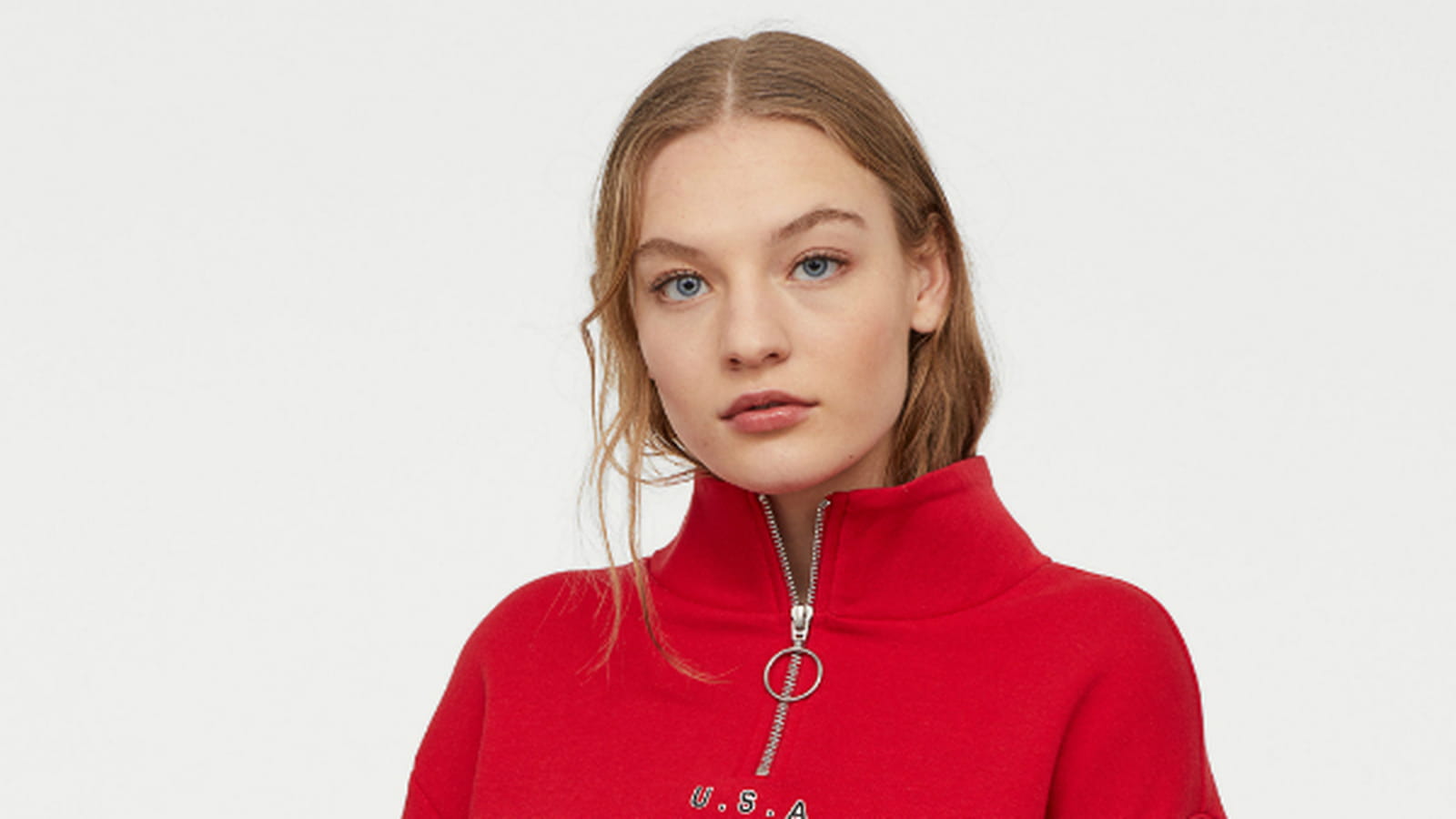 Sweat col zippé