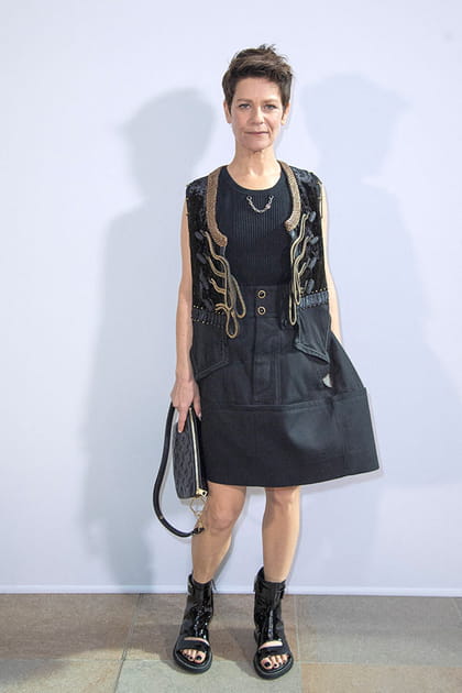 Marina Fois au défilé Louis Vuitton