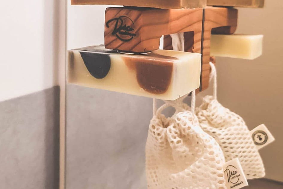 Porte-savons magn&eacute;tique double, D&eacute;co'sm&eacute;tique