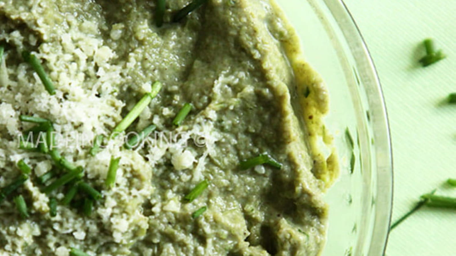 Purée aux haricots verts et aux champignons