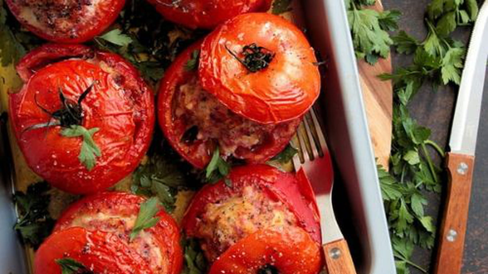 Tomates farcies à la viande de porc