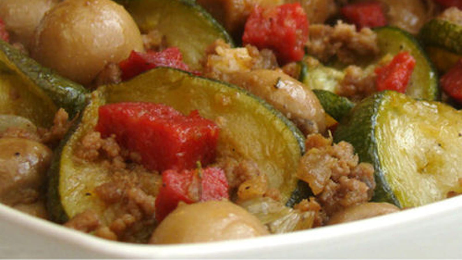 Poêlee de légumes au boeuf et chorizo