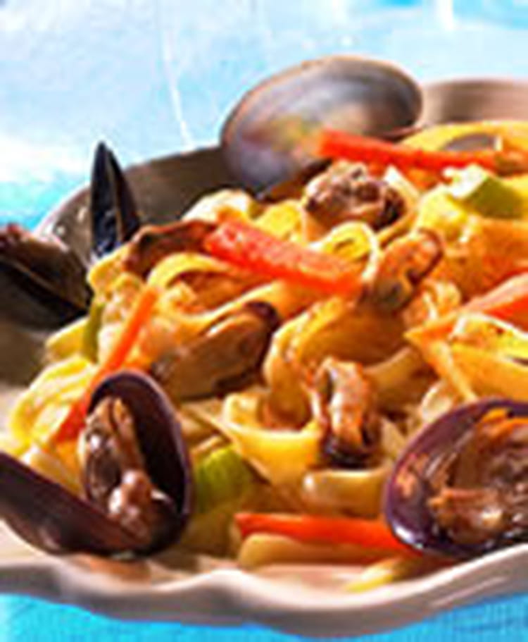 Recette de Fettucine aux fruits de mer