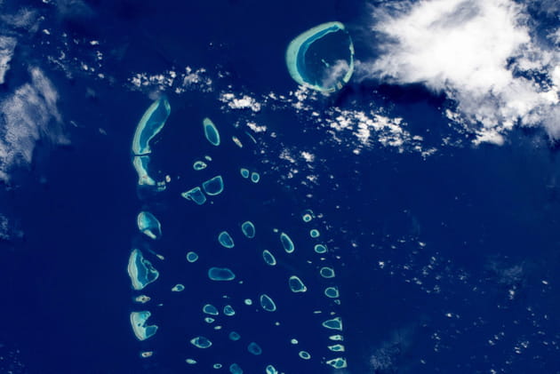 Sophie Adenot partage l'image spectaculaire des lagons de l'atoll d'Ari aux Maldives