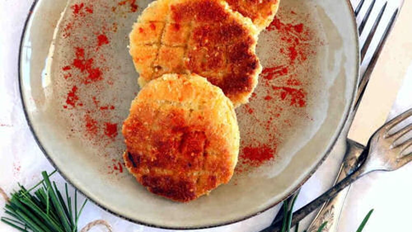 Beignets de riz et pois chiches au paprika doux fumé
