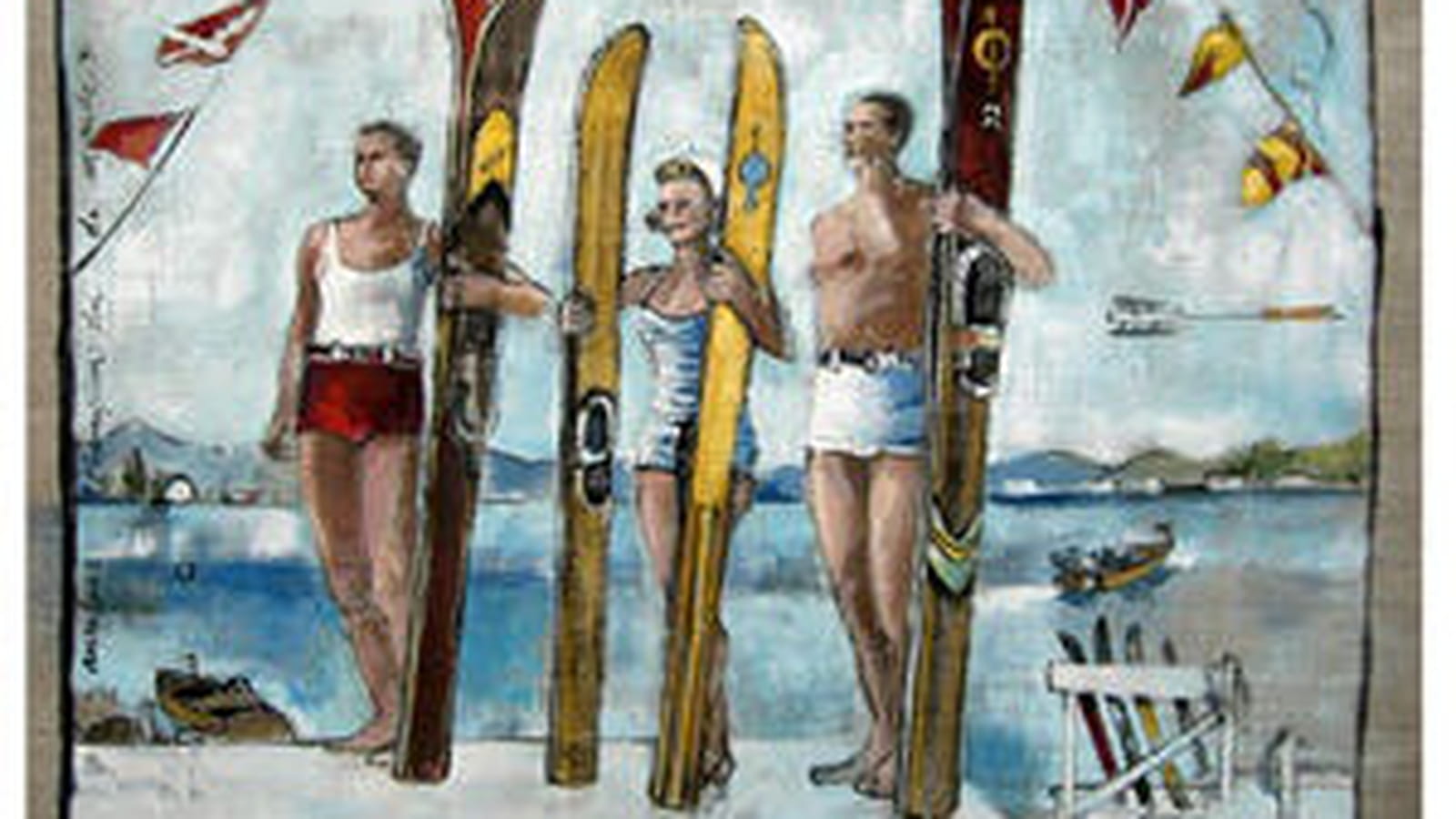 Le tableau "Ski nautique" d'Aurélius