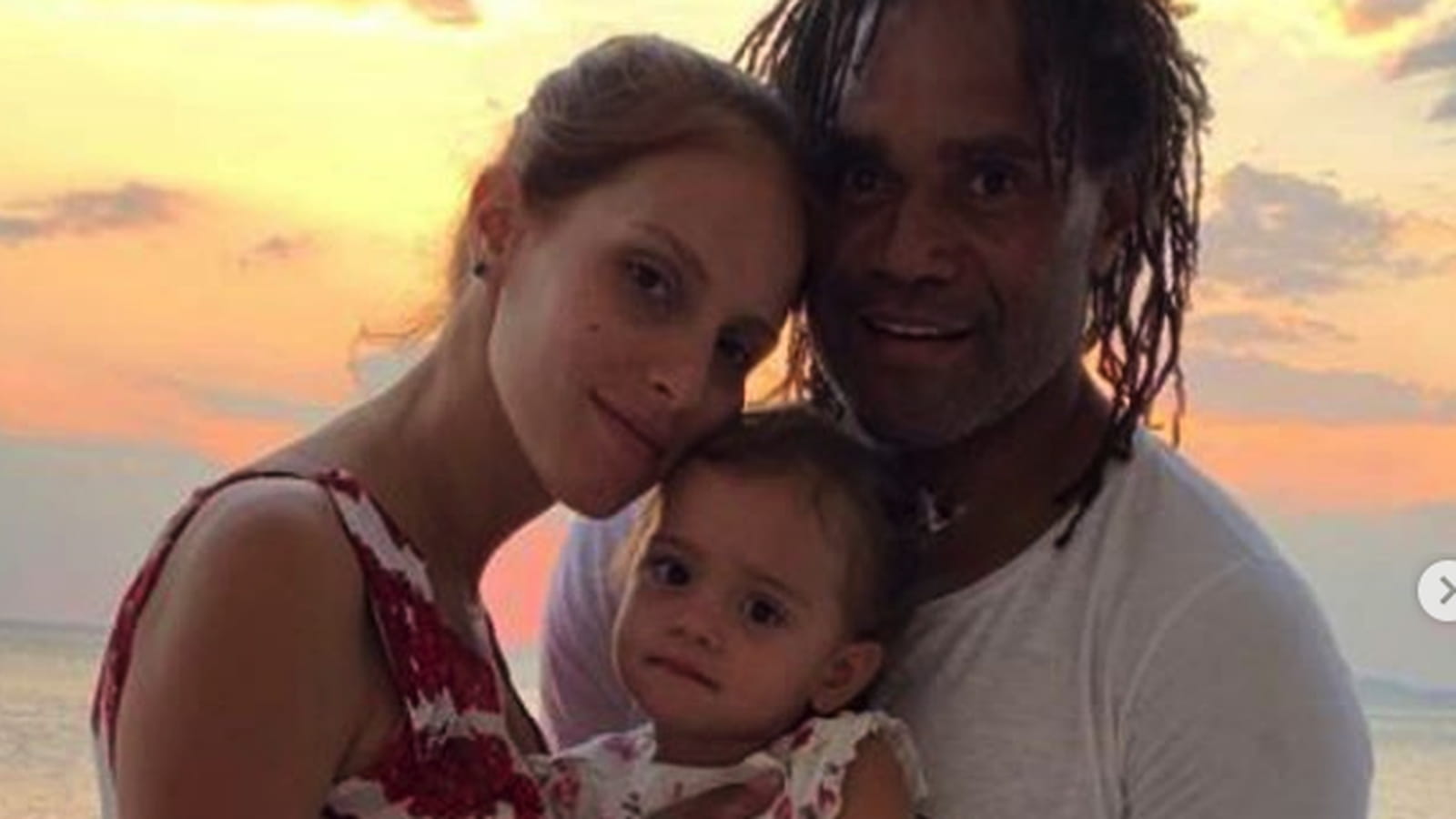 Jackie Chamoun, Christian Karembeu et leur fille Gaïa