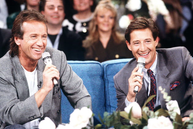 Yves Rénier avec Patrick Sabatier dans l'émission Avis de Recherche en 1989