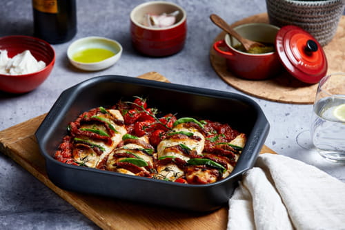 Hasselback de poulet aux tomates et à la mozzarella