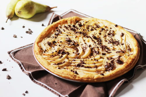 Tarte fine poire et chocolat