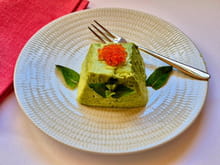 Petits bavarois aux petits pois et œufs de truite : Etape 3