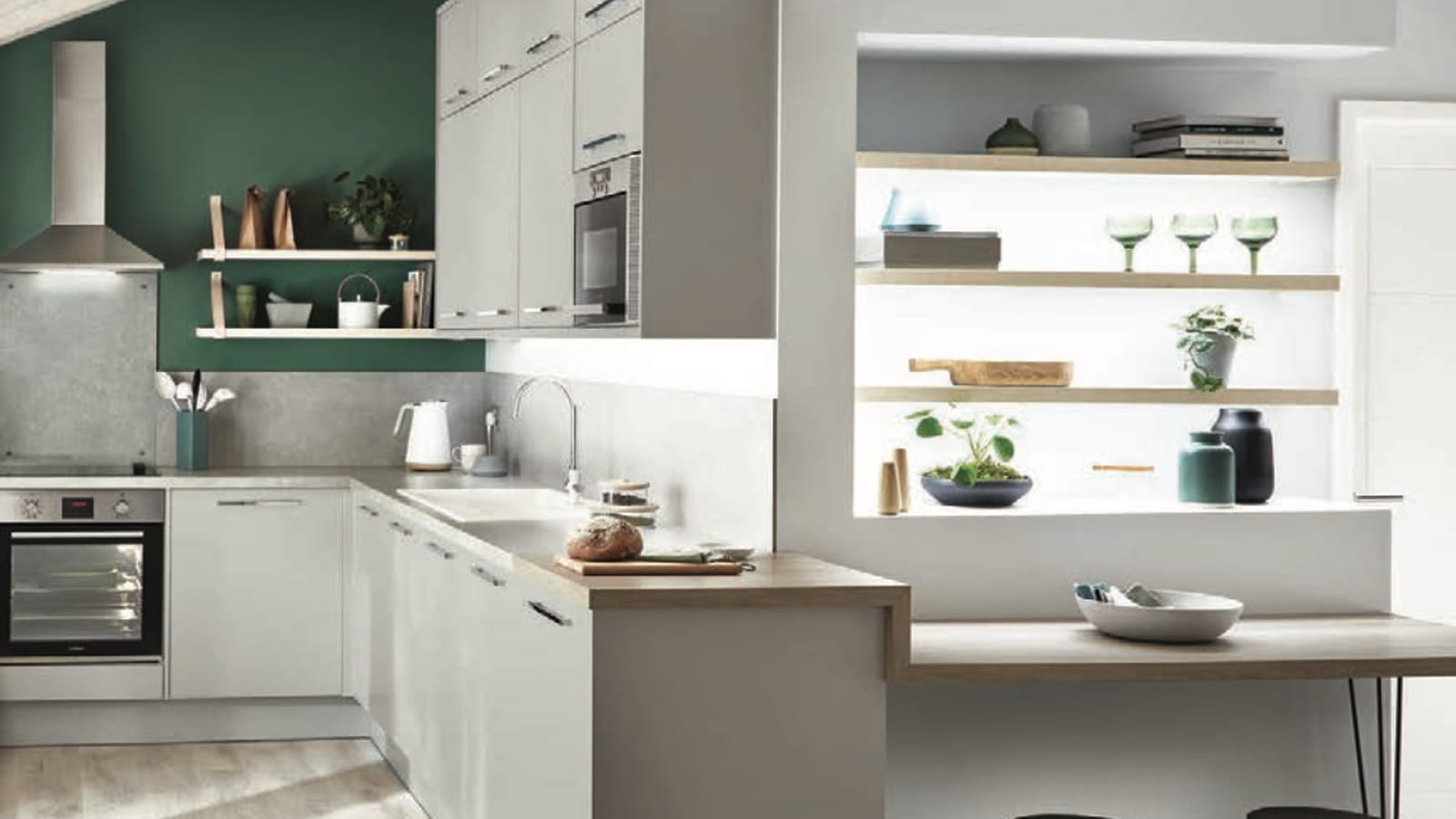 Cuisine Élançon super mat gris Howdens