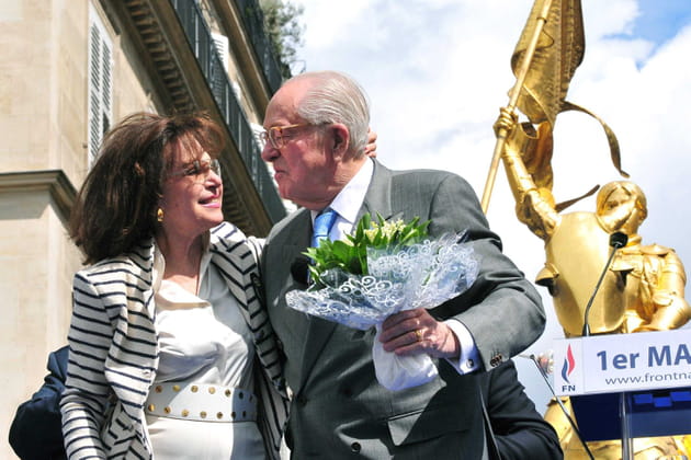 Jean-Marie Le Pen et Jany Le Pen le 1er mai 2010