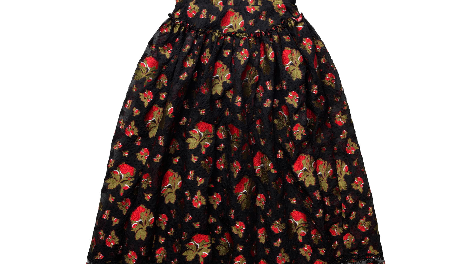 Robe à fleurs noire 