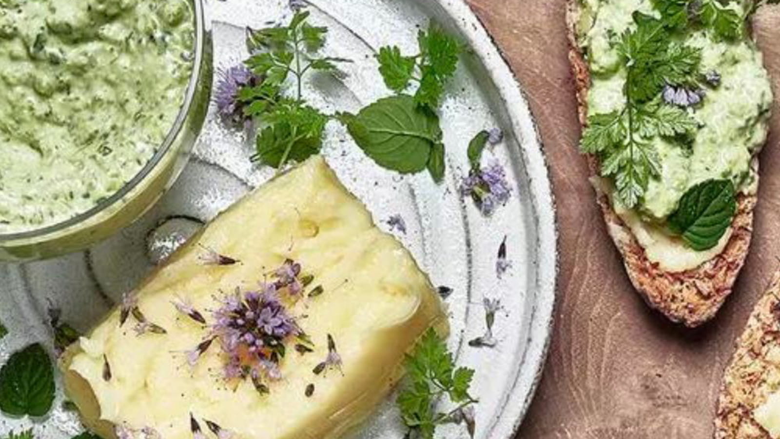 Krisprolls au houmous au basilic