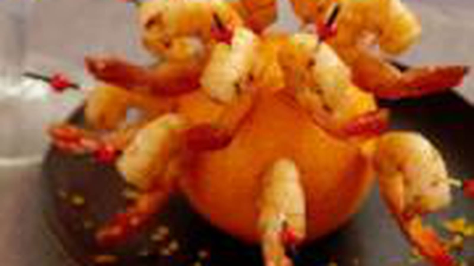 Gambas sauce soja oranges