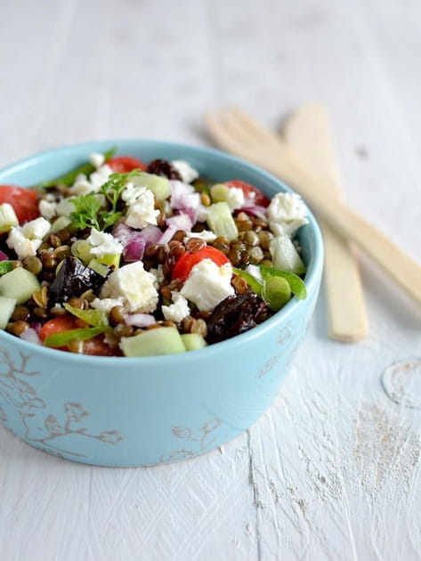 Salade de lentilles au fromage