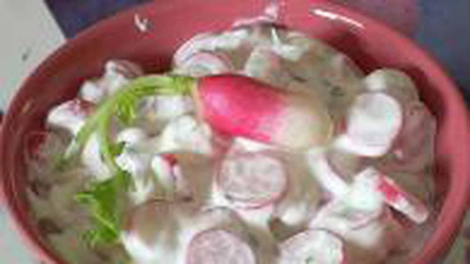 Salade de radis roses