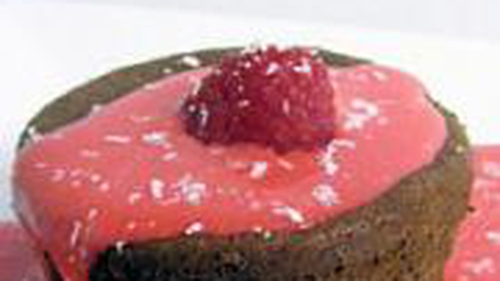 Fondant au chocolat et son coulis coco-framboises