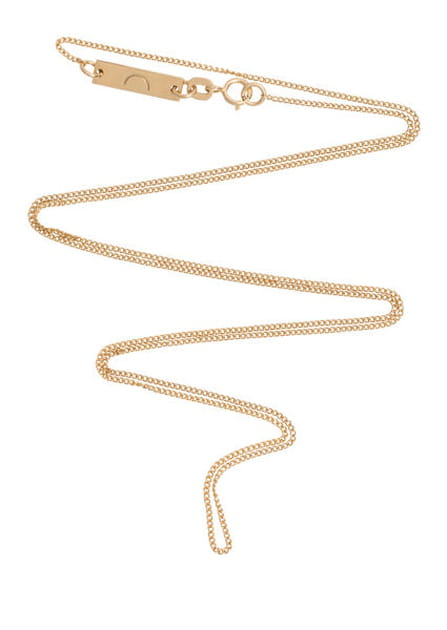 Cha&icirc;ne en argent dor&eacute; longue