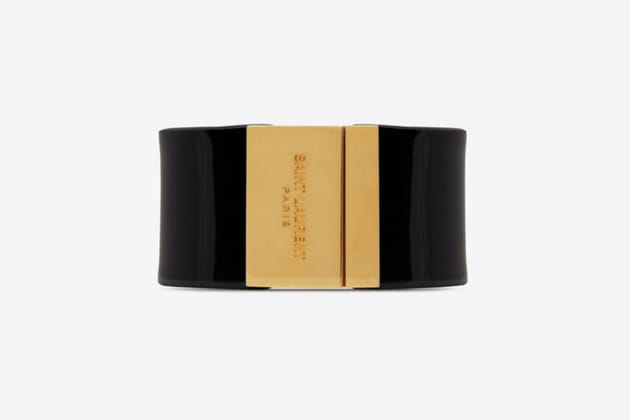 Manchette en cuir de Saint Laurent