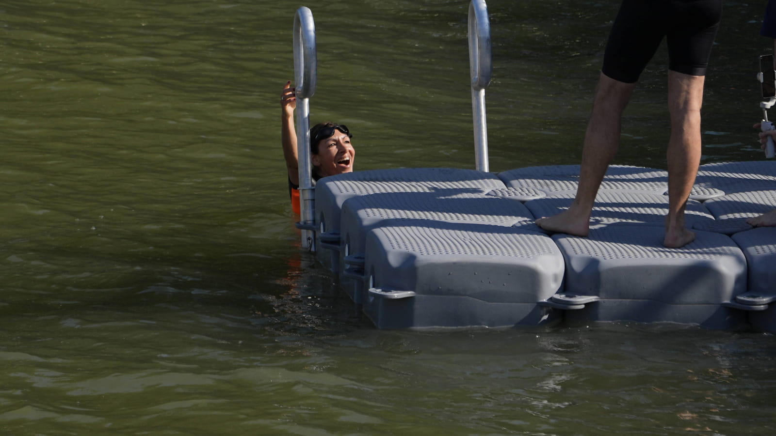 Anne Hidalgo dans la Seine 