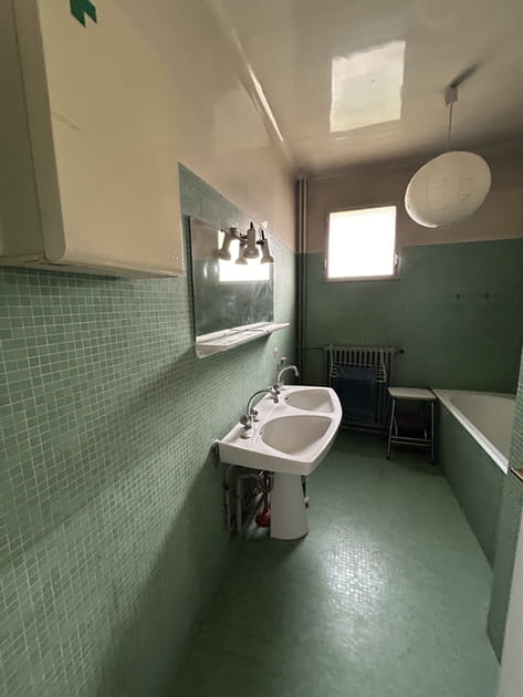 Avant&nbsp;: une salle d'eau verte &eacute;touffante