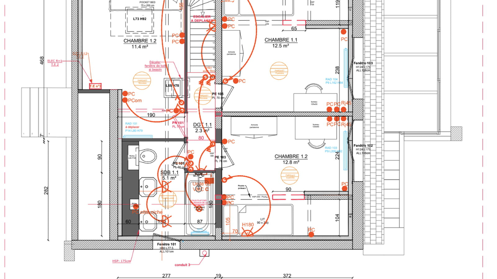 Plan R+1 projet 