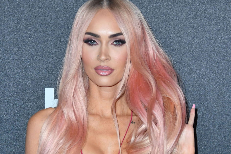Les longs cheveux bubblegum de Megan Fox