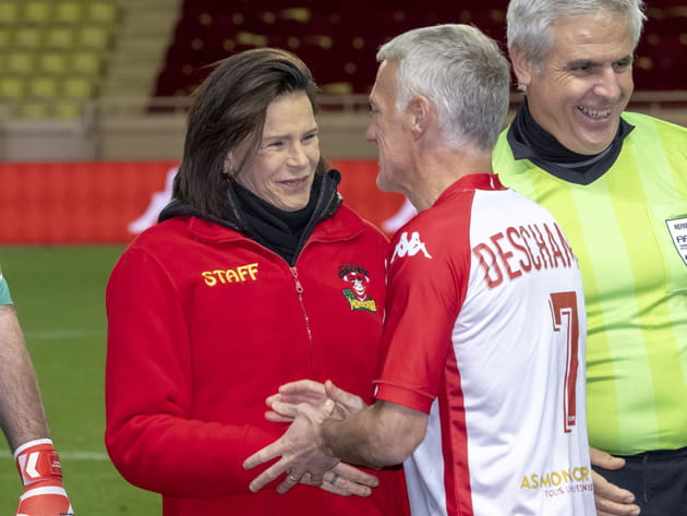 St&eacute;phanie de Monaco et Didier Deschamps se congratulent
