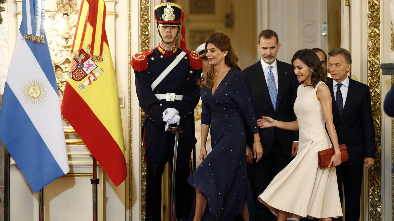 Mauricio Macri etJuliana Awada, Letizia et Felipe d'Espagne